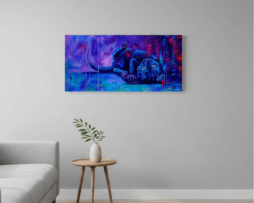 Catnip Oil on Canvas 15" x 36"
