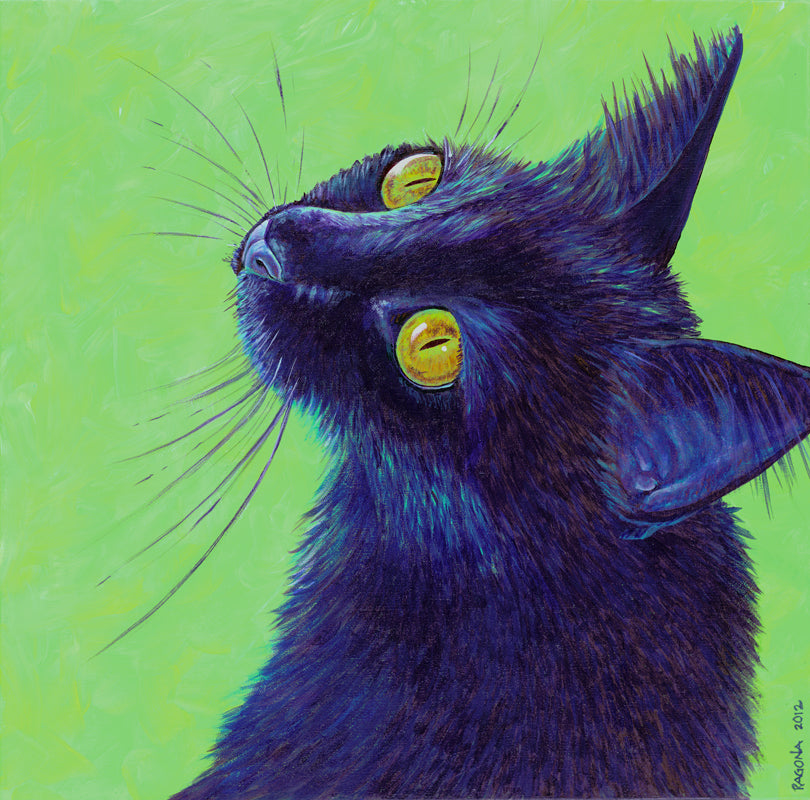 She Adores Oil on Canvas Giclee Square 18" x 18"