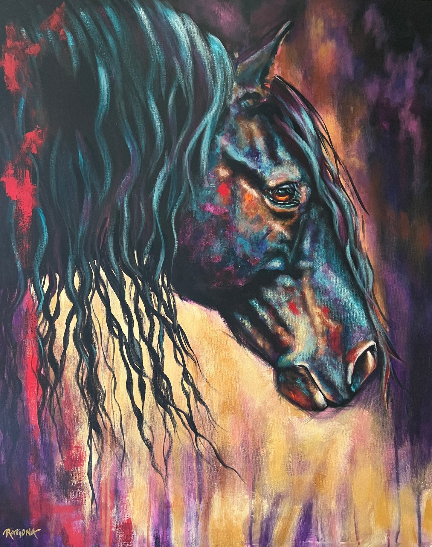 Hidden Colors of Midnight Oil on Canvas 24"x30"