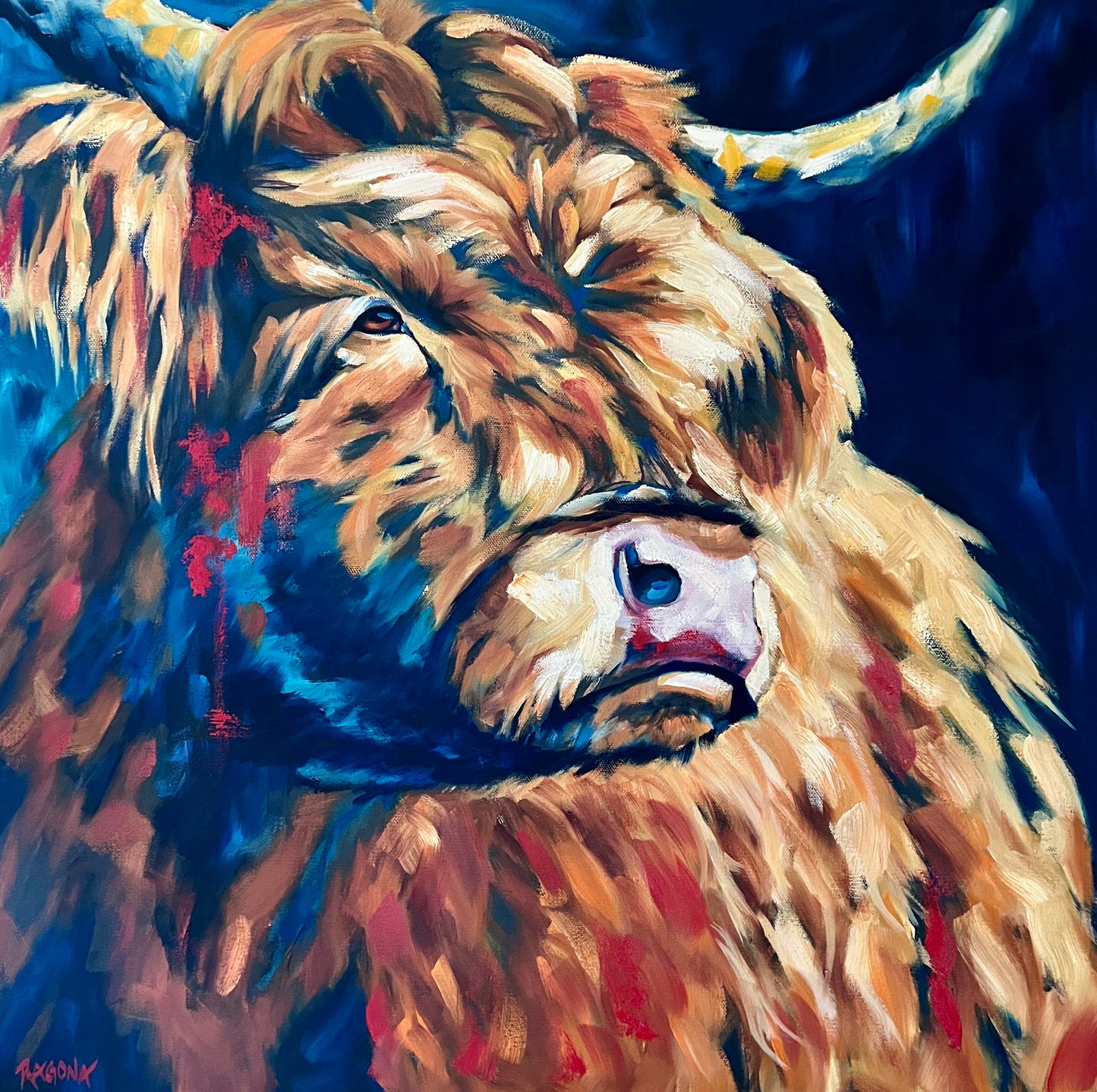Highland Heart Acrylic on Canvas 20"x20"