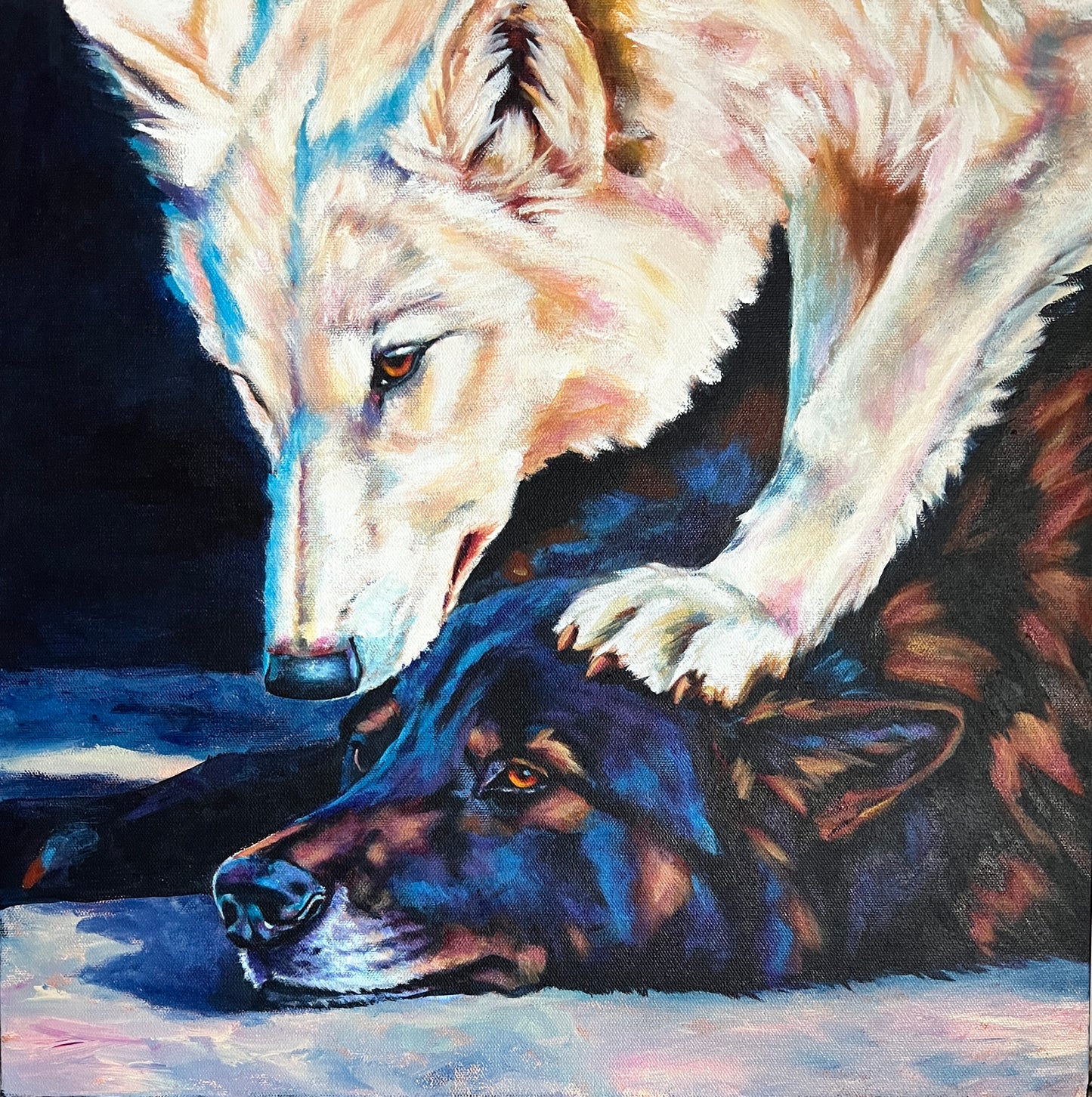 Mock Battle I Oil on Canvas 20"x20"