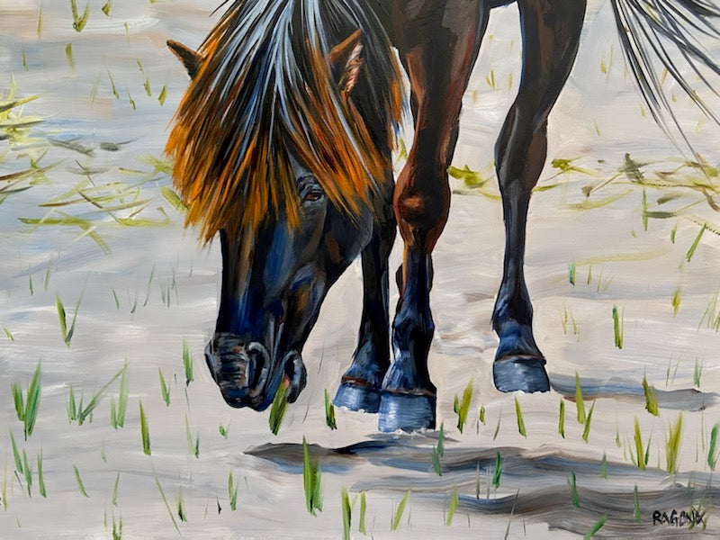 Dune Grazer Acrylic on Canvas Giclee 12" x 16"