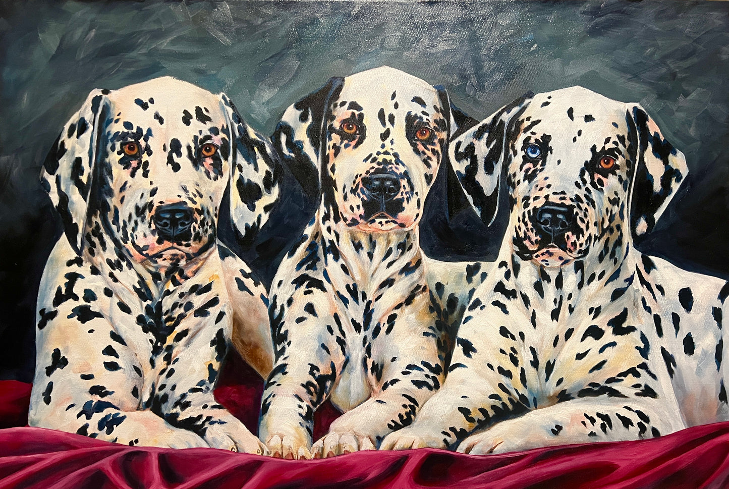 My Sibs Oil on Canvas Giclee 24″ x 36″