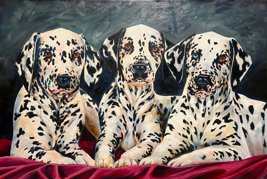 My Sibs Oil on Canvas Giclee 24″ x 36″