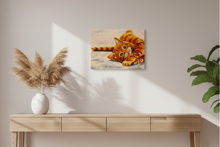 Smitten Kitten Canvas Wall Art