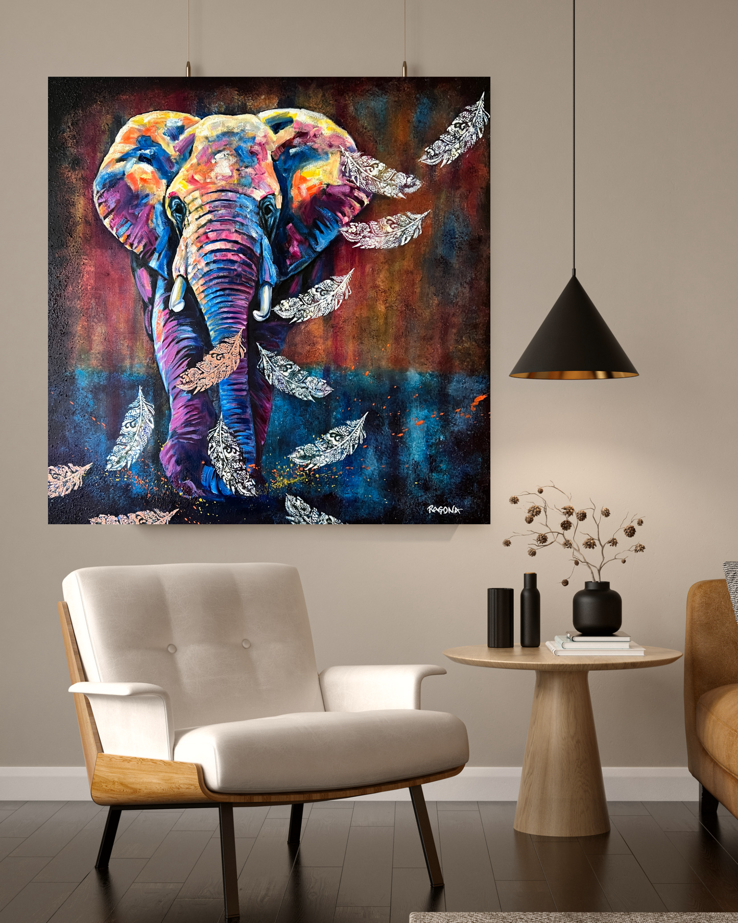 Power and Grace Oil On Canvas Giclee 48" x 48"