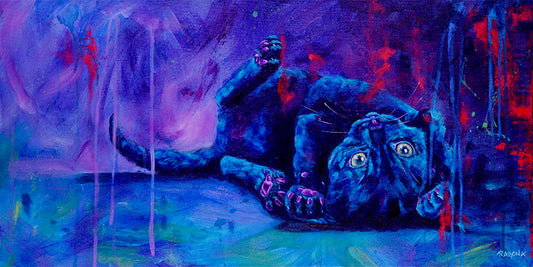 Catnip Oil on Canvas 15" x 36"