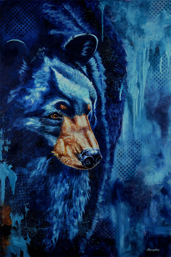 Bear Vibe Oil on Canvas 24" x 36"