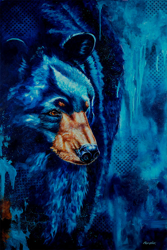 Bear Vibe Oil on Canvas 24" x 36"