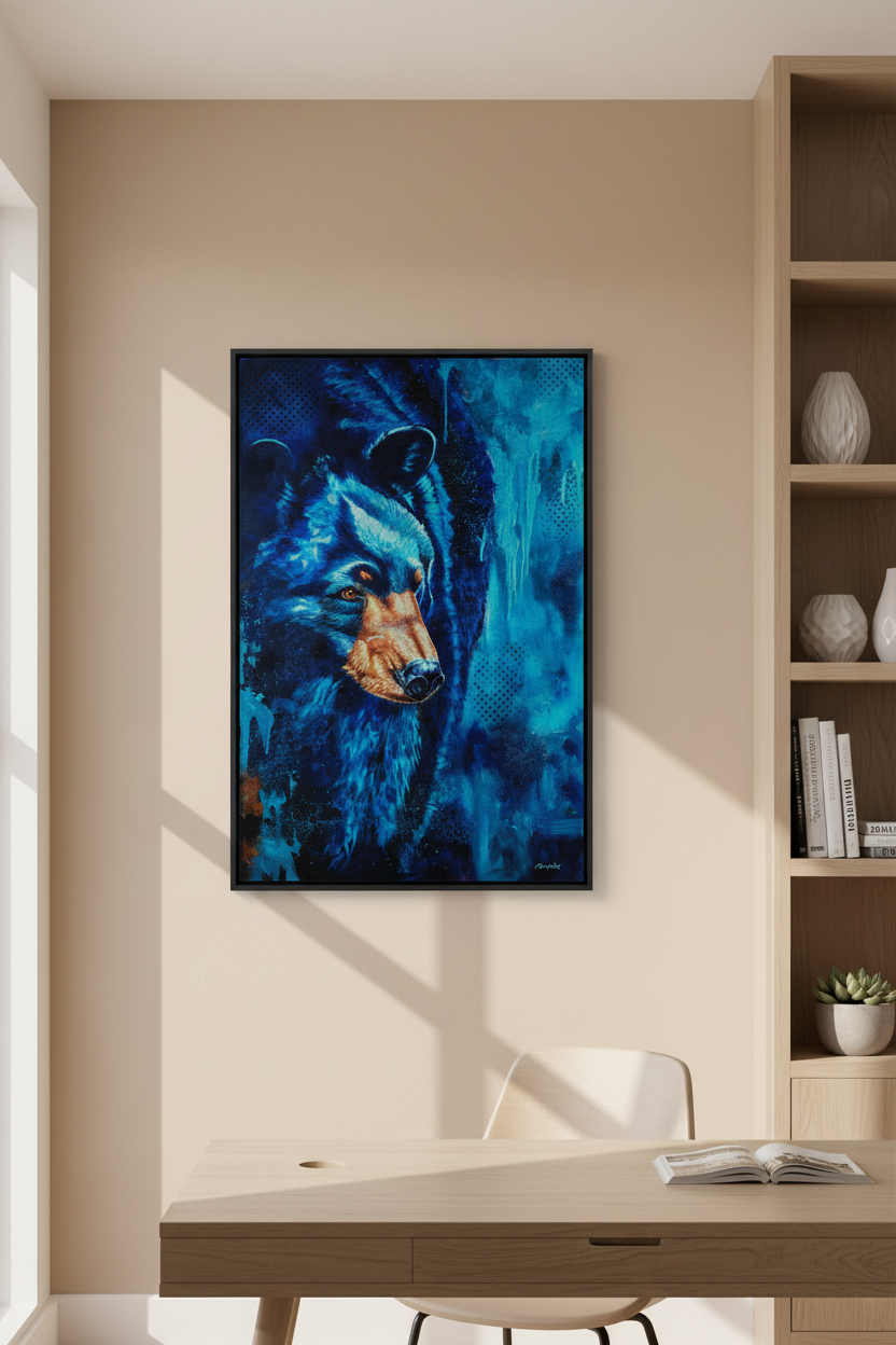 Bear Vibe Oil on Canvas 24" x 36"