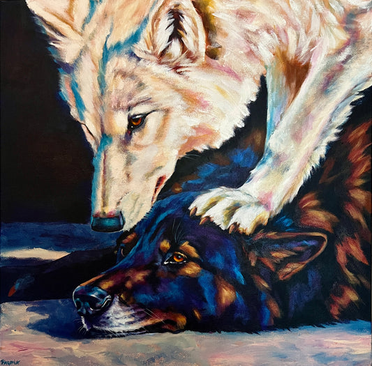 Mock Battle I  Oil on canvas 20'x20" (Copy)