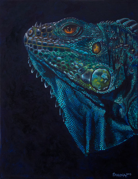 Benevolent Dragon Oil on Canvas  Giclee 14" x 18"