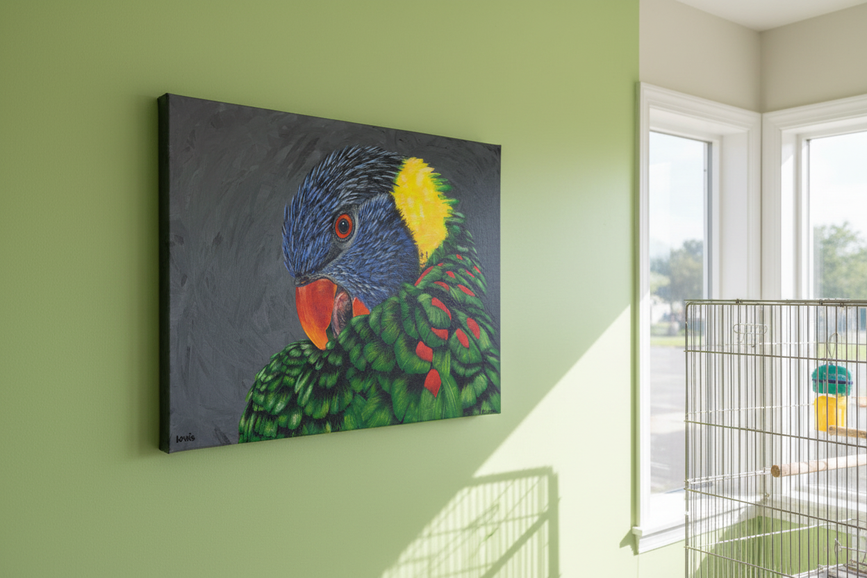 Louis Lorikeet on Canvas 18" x 24"
