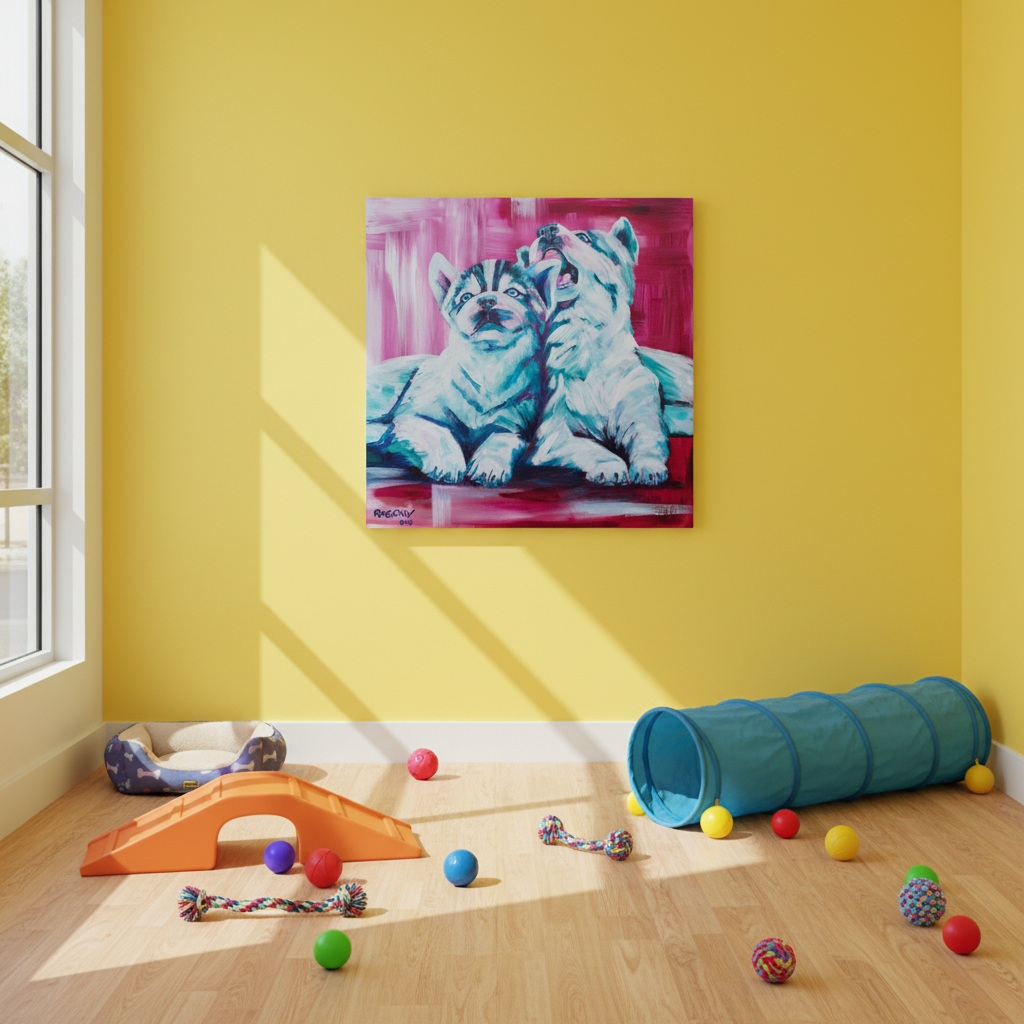 Let's Play Acrylic on Canvas 24" x 24"
