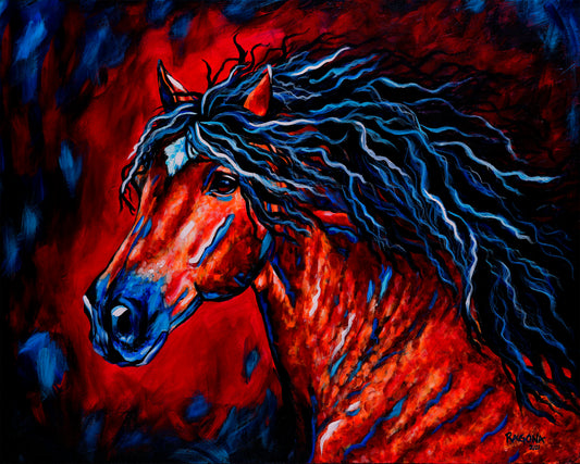 Morgan Fire Acrylic on Canvas Giclee 24" x 32"