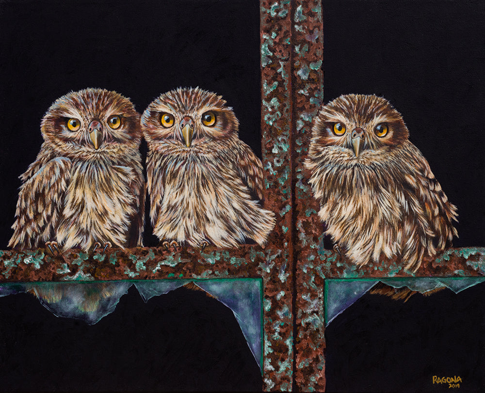 Twilight Trio Oil on Canvas Giclee 18" x 24"
